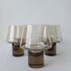 Smoked 70s carafe and glass set