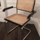 Cesca B64 vintage chair with armrests - Marcel Breuer black Vintage - Made in Italy - 70s