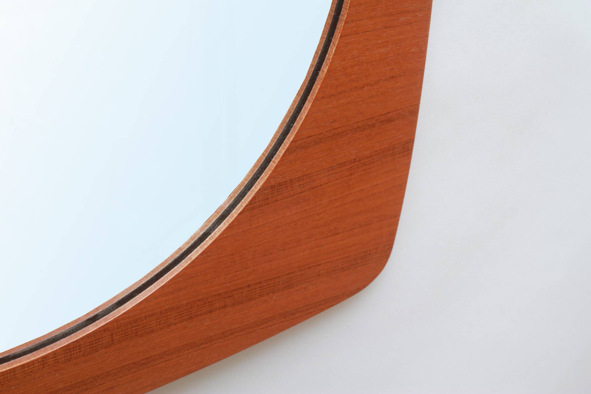 1960s wall mirror in teak