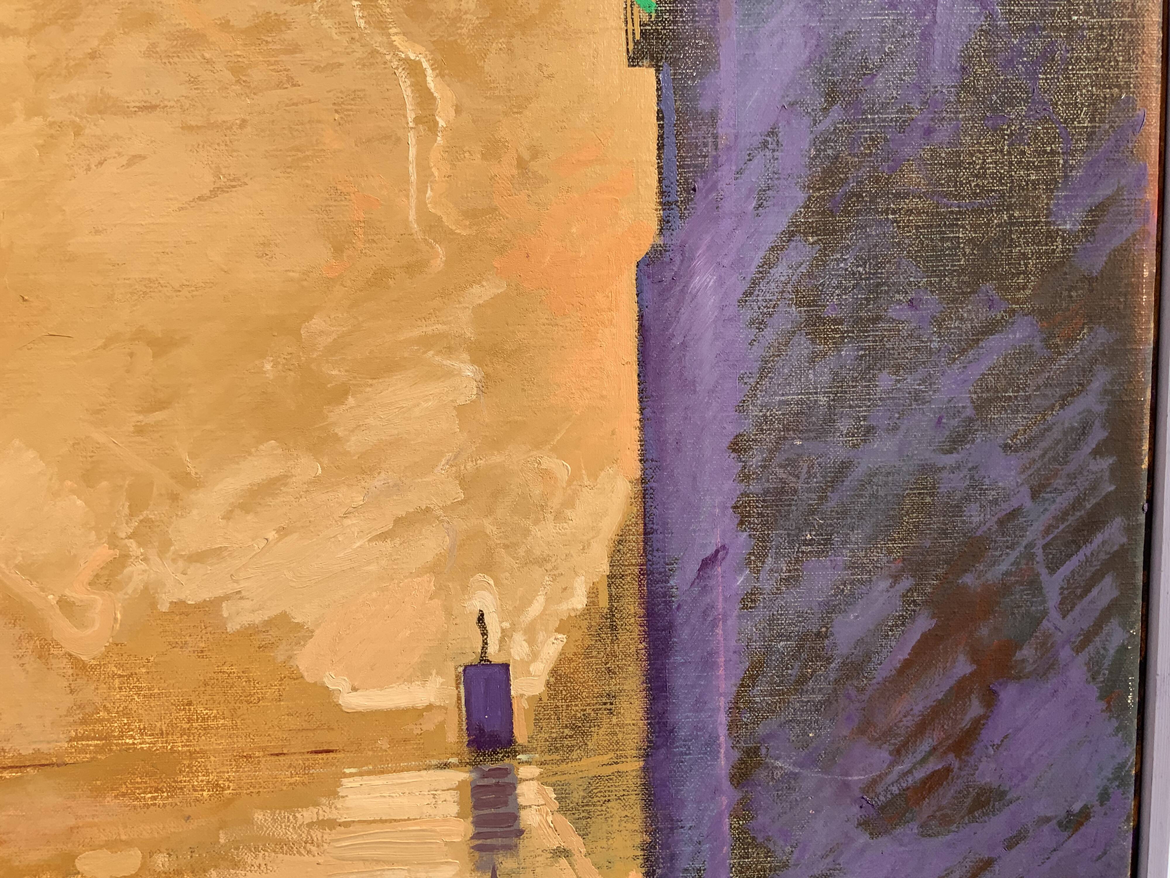 Vintage Surreal oil Painting by Gunar Thoren 1997