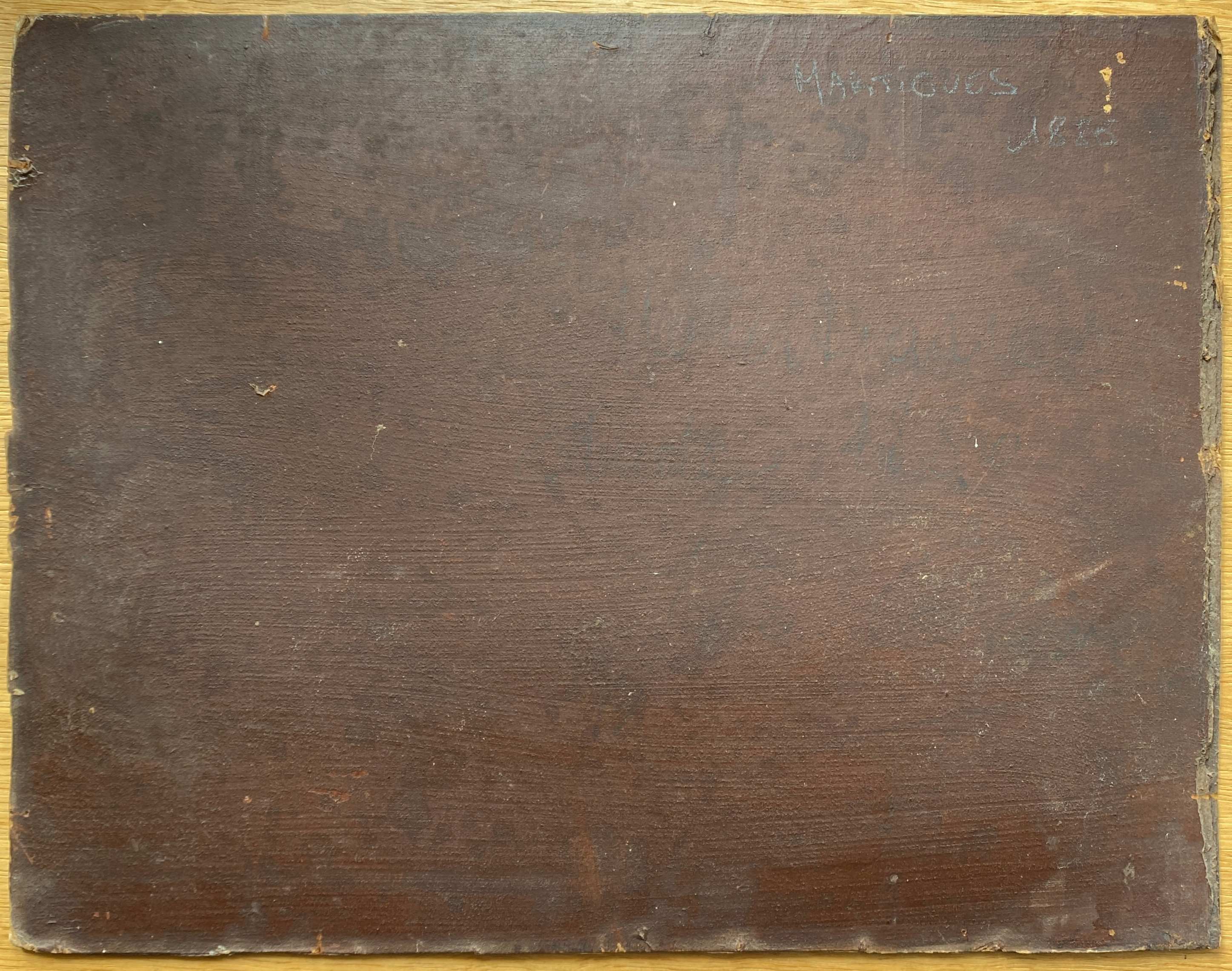 Old painting seen from Martigues dating from 1886, HSC signed