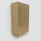 Italian Brass Bar Cabinet with Sculptural Cast Brass Handles