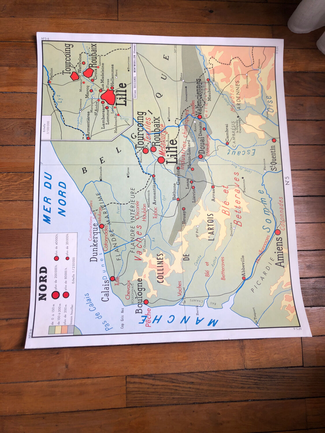 Carte scolaire ancienne l’Est / Nord