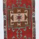 3x10 Mid Century Modern Burgundy Vintage Runner Rug, 97x3235Cm