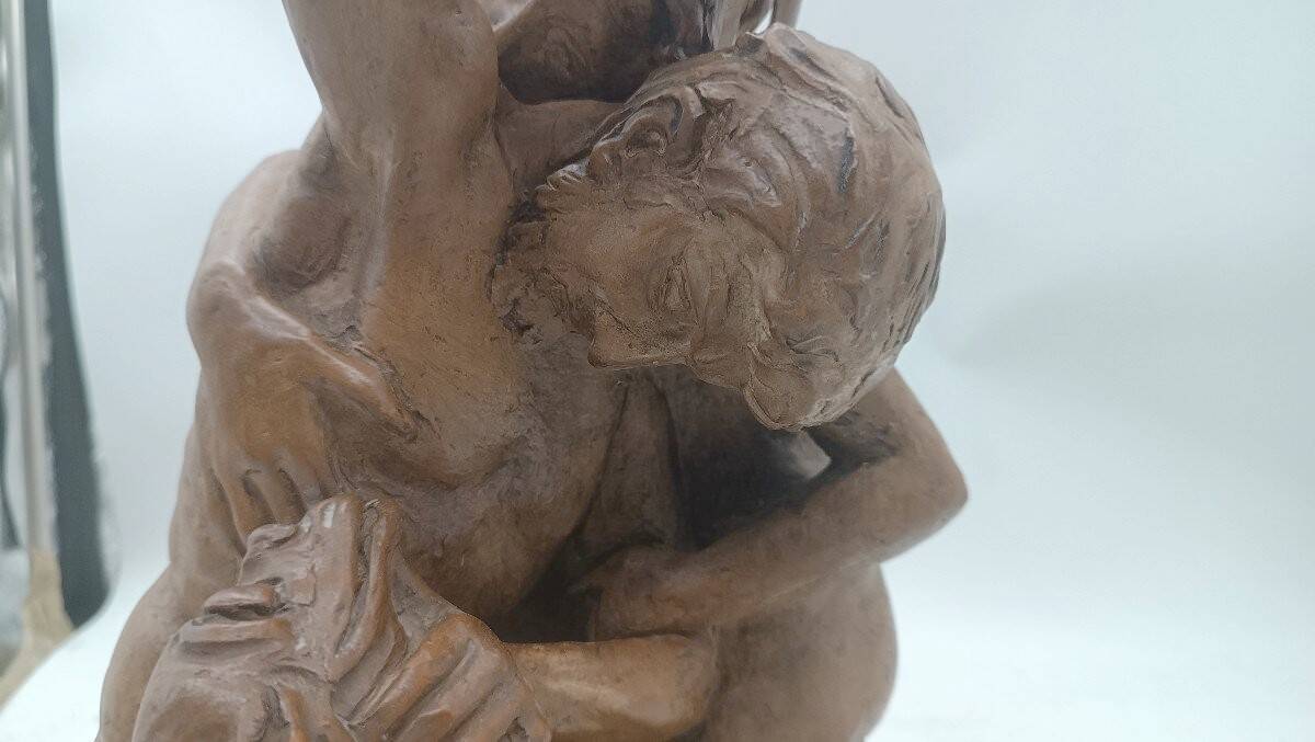 Terracotta sculpture, first half of the 20th century, mythological scene