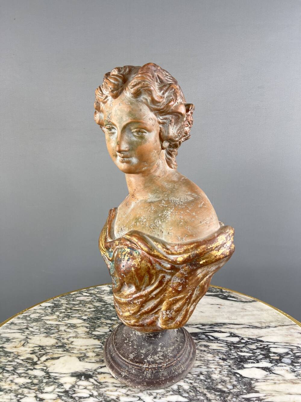 Terracotta Female Bust, Italy, 20th Century