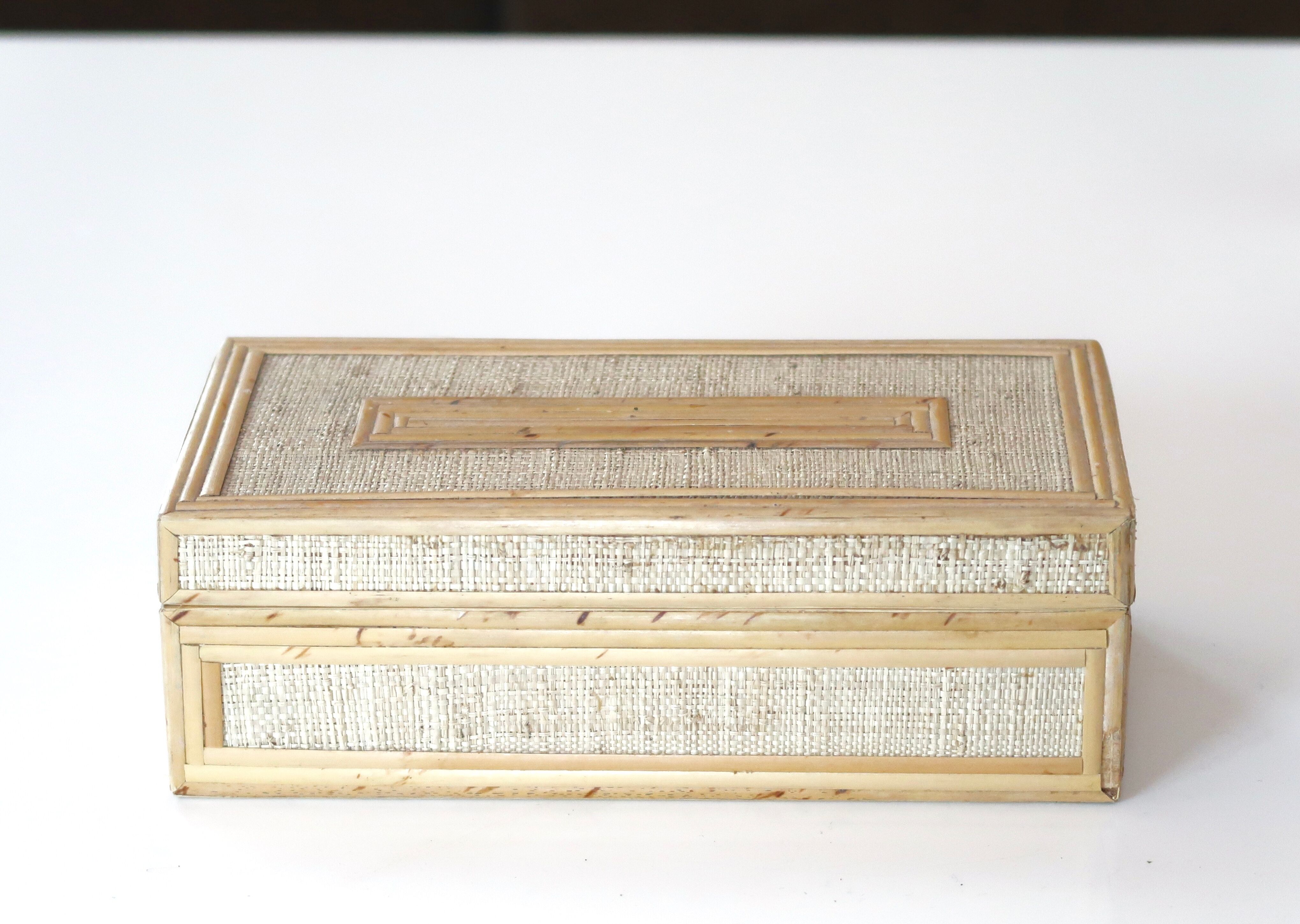 Bamboo jute box, 60s