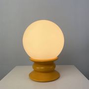Yellow and white glass table lamp Temde Leuchten type 1