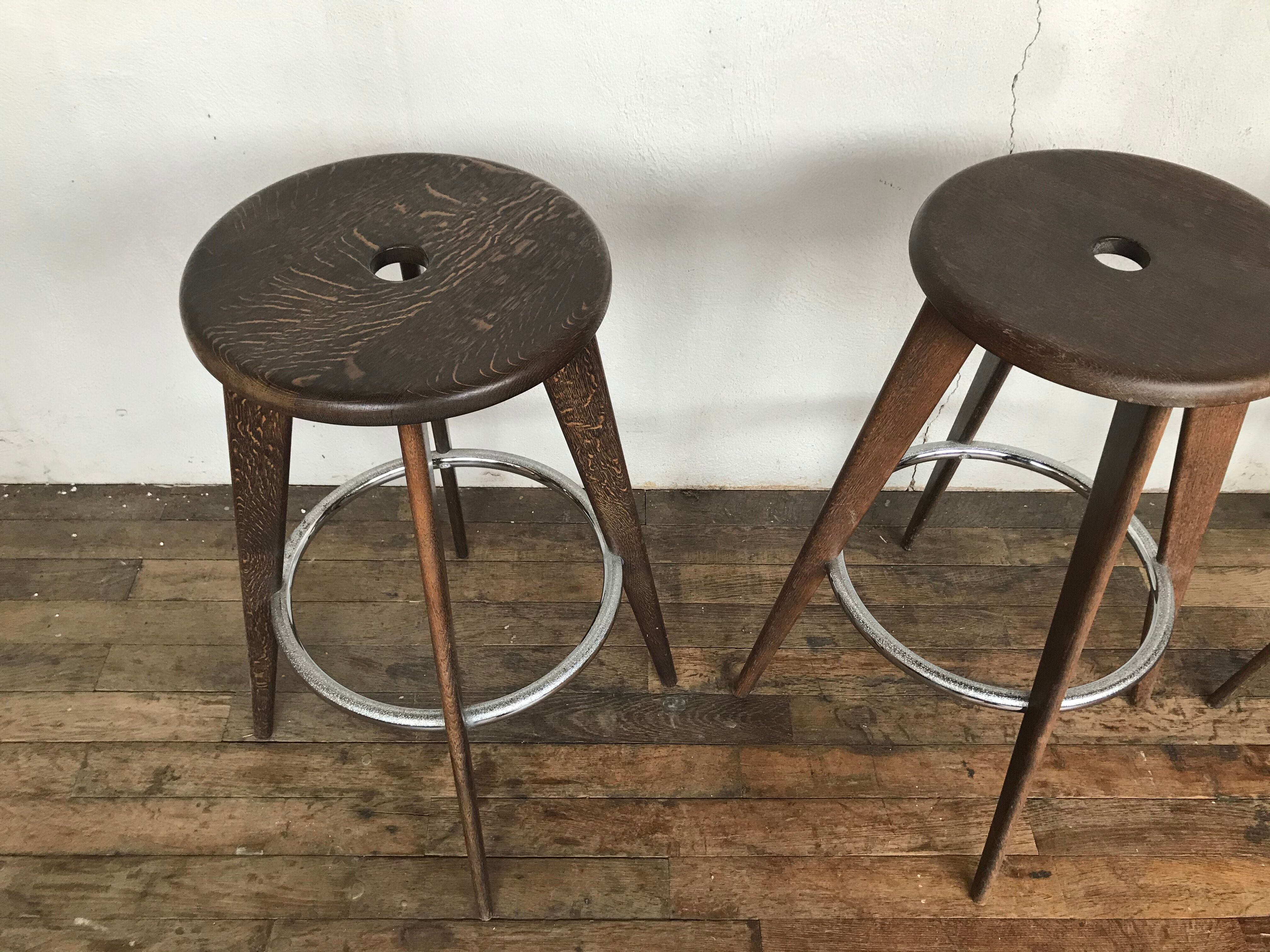 3 stools of bar design Jean Prouvé edition Vitra 2002