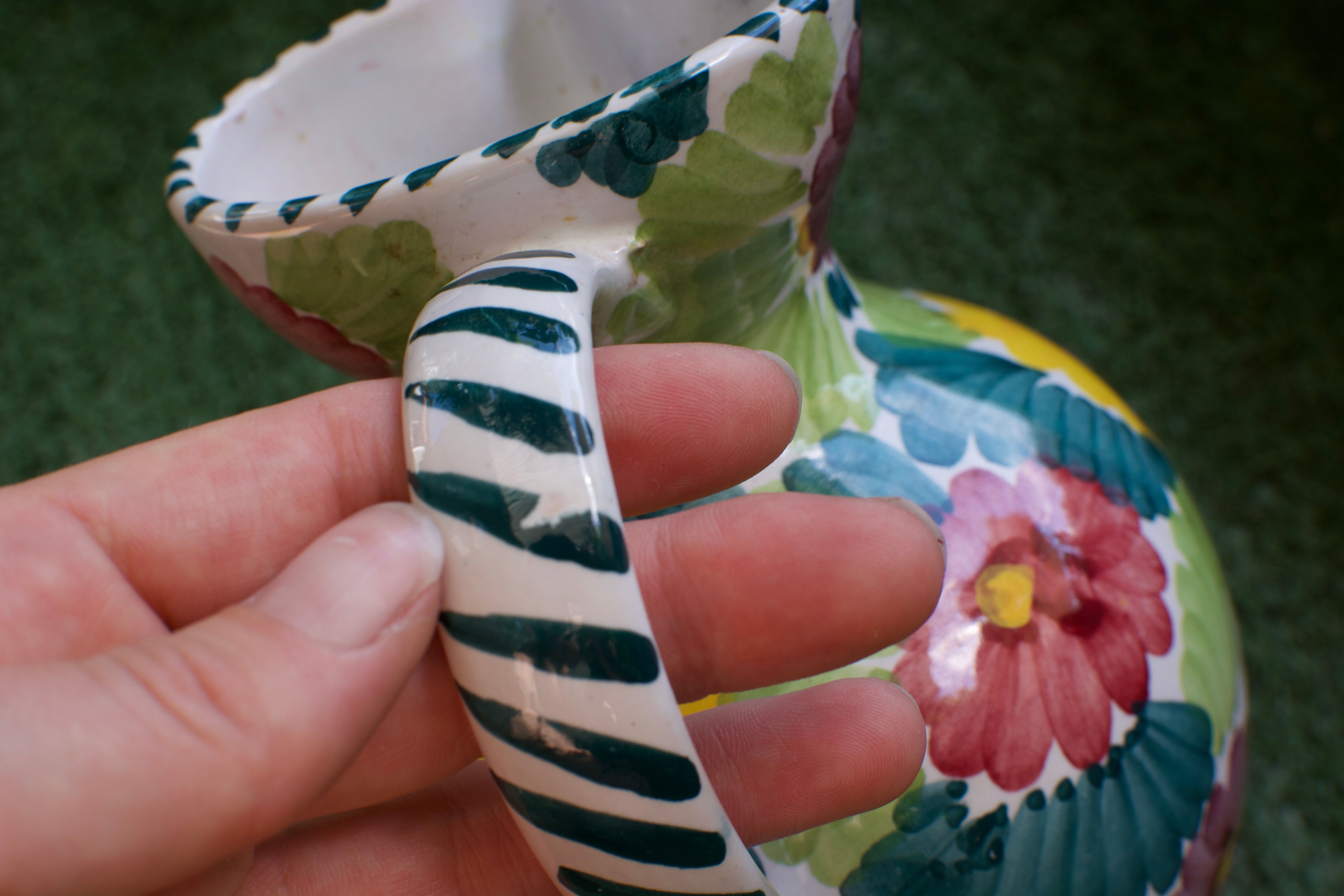 Pichet à fleurs céramique italienne