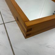 Miroir scandinave vintage en bois de pin