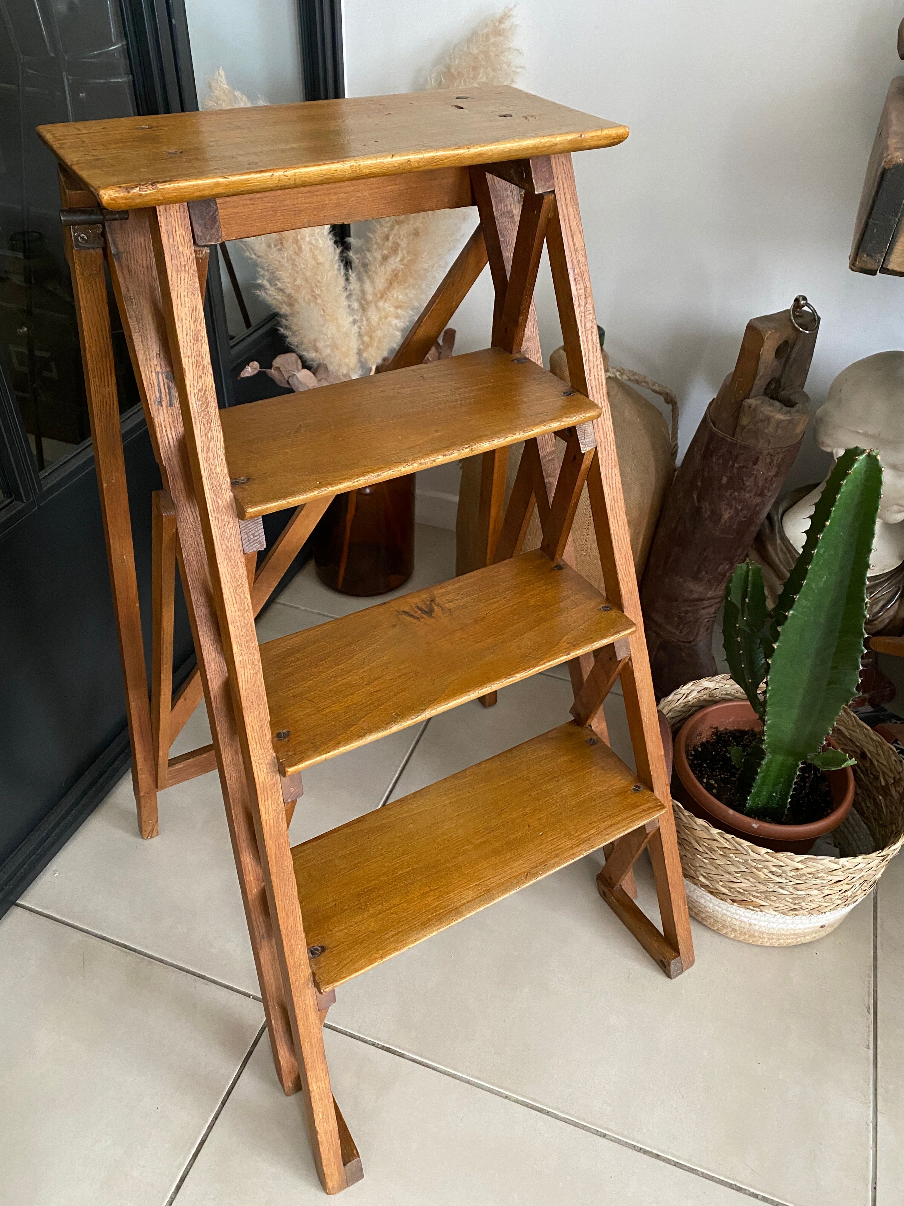 Vintage wooden stepladder