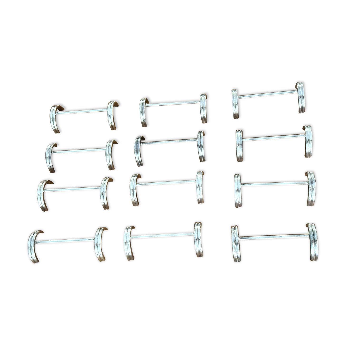 12 silver-plated knife rests Saint Hilaire Arceaux model in a box