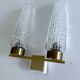 Vintage Glass & Brass Wall Light