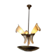 Italian chandelier with Cornucopias by Barovier Murano glass around 1960