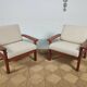 Pair of teak chairs Juul Kristensen for Glostrup Denmark 1960s