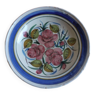 Large old ceramic and rose dish