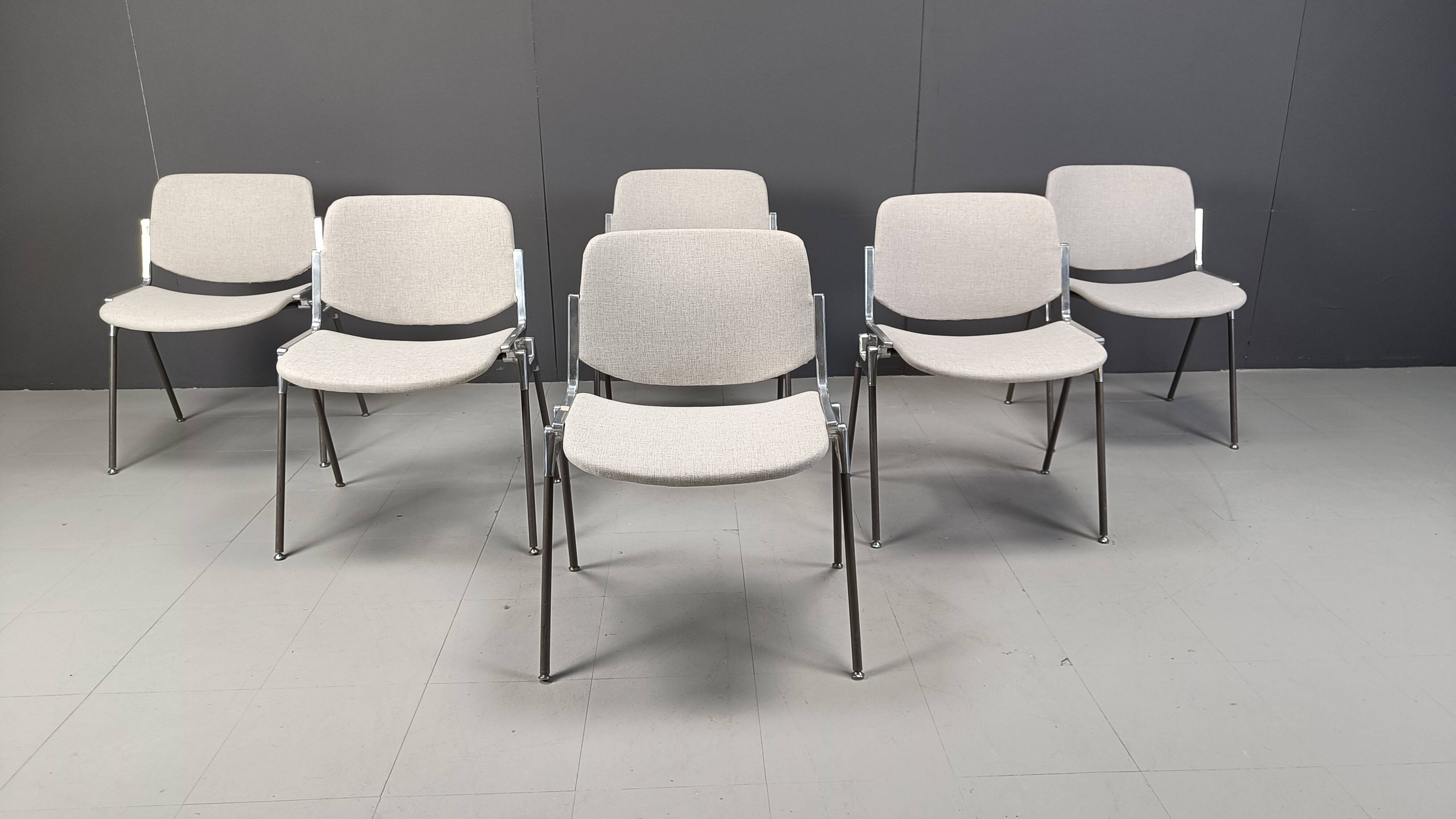 Vintage Dsc 106 Side Chairs By Giancarlo Piretti For Castelli, Set Of 6