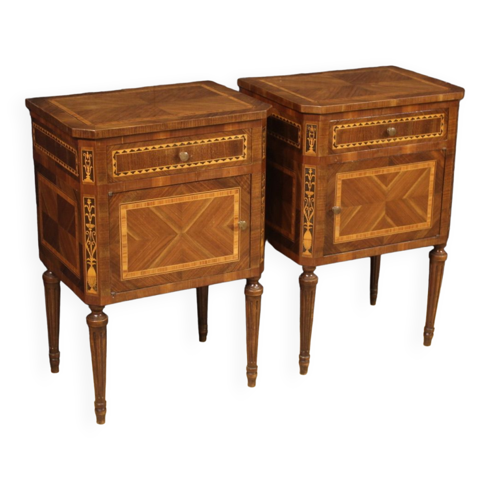 Pair of Louis XVI style bedside tables from the 60s