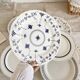 6 vintage mismatched blue and white porcelain dinner plates - Lot J