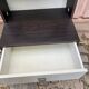 Vintage 70s bedside table with integrated lighting & chrome legs Space Age 1