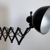 Black Industrial Bauhaus Scissor Wall Lamp from Kaiser Idell, 1930s