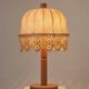 Lampe de table en bois et textile de Suède