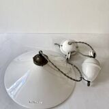 Suspension rises and falls in white glazed ceramic by The French House.