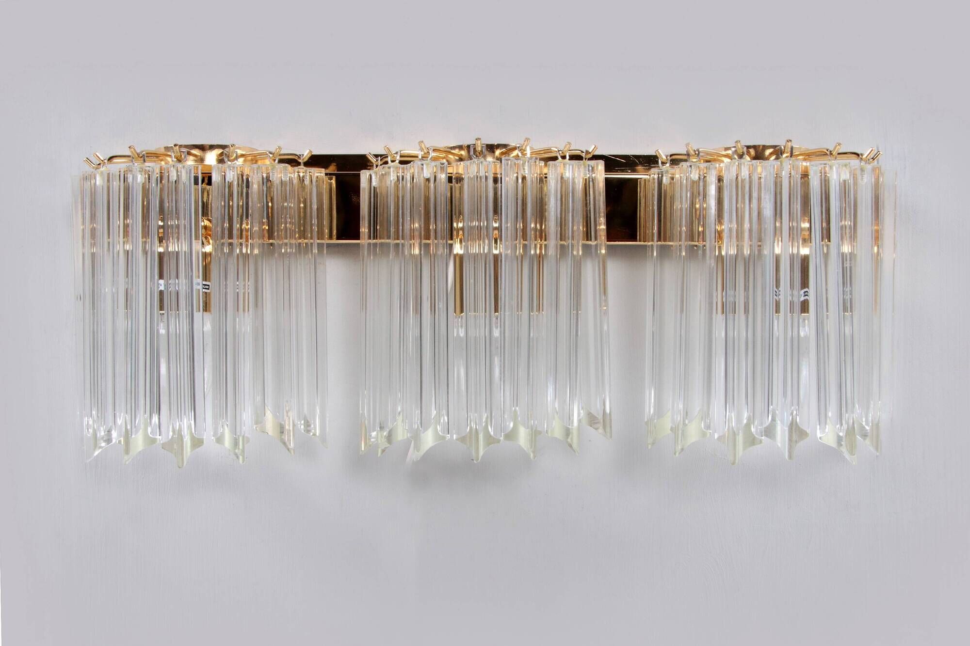 Murano glass Italian wall lamp design by Venini, 1970 Italy