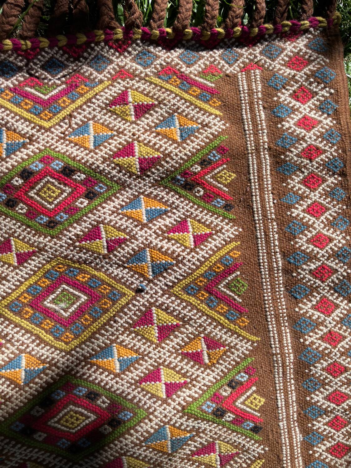 Hand-woven wool Kilim rug