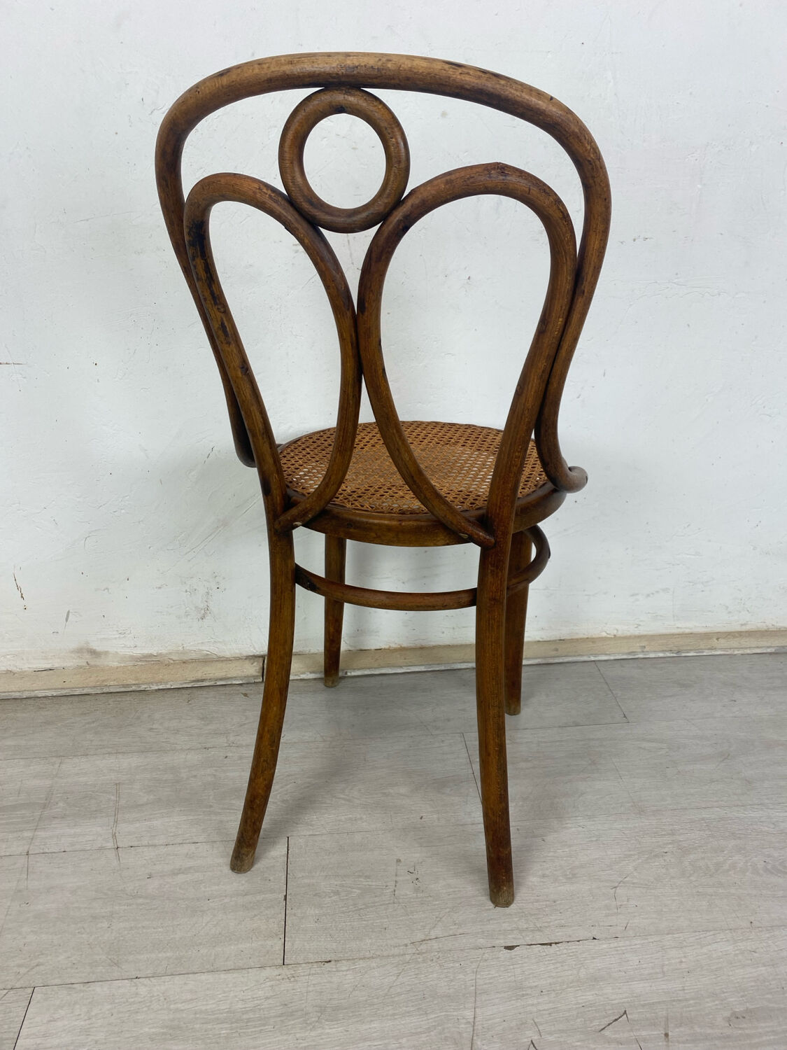 Curved wooden chair