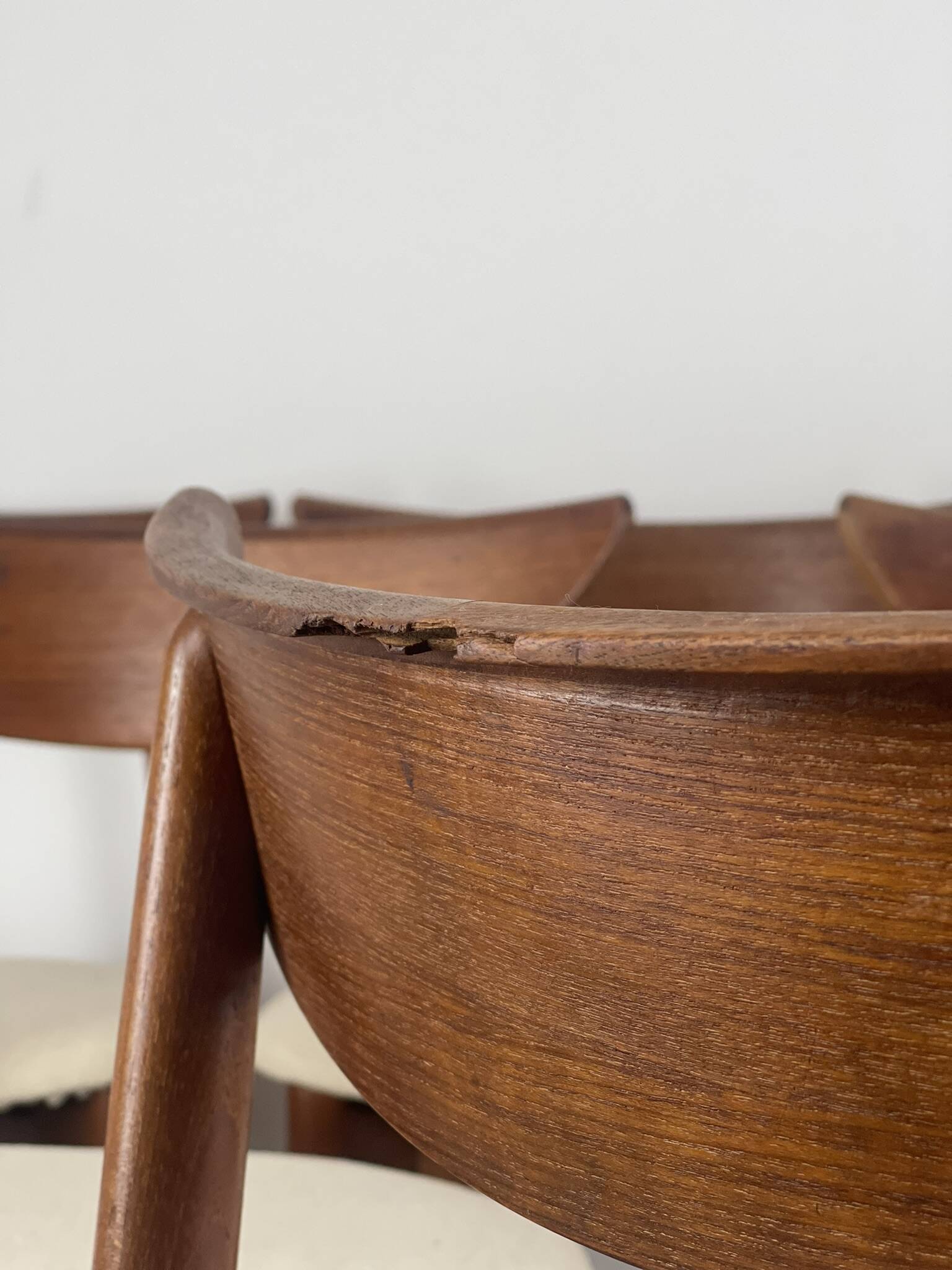 Lot de 6 chaises en Teck par Harry Østergaard Model 58
