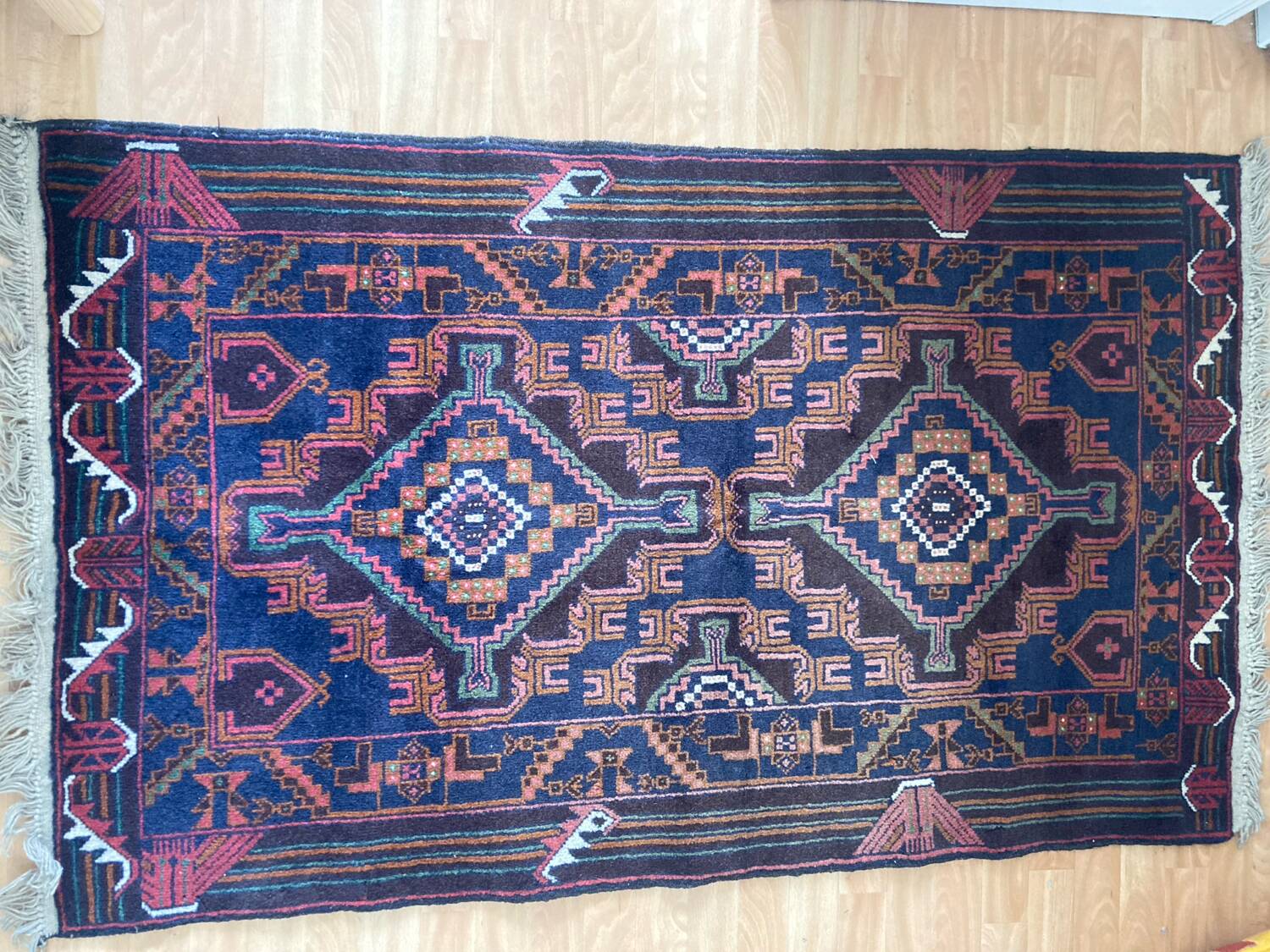 Afghan, tribal, geometric rug