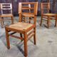 Set de 4 chaises paille de Pierre Cruège