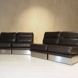 Roche Bobois French lounge chair set from the 1970s