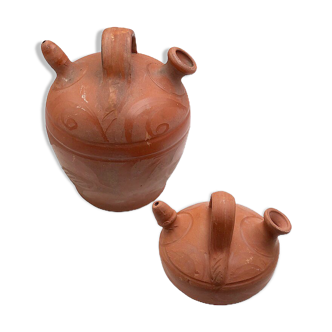 Two terracotta gargoyles