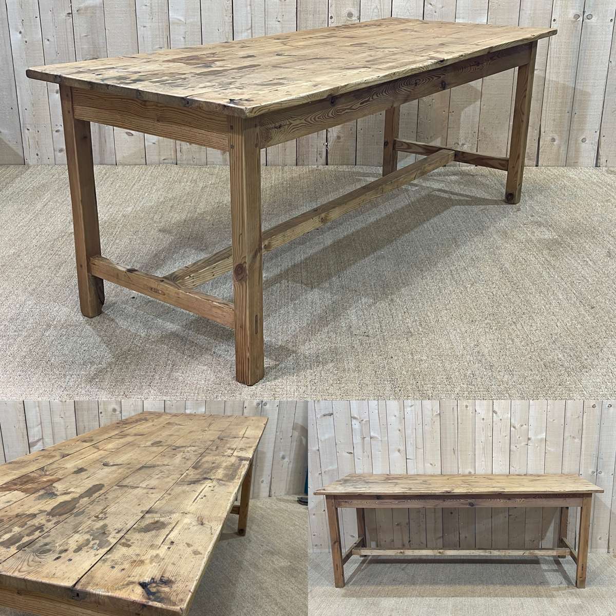 Early XXth fir farmhouse table