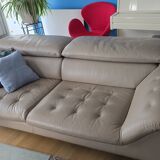 Roche Bobois leather living room set – 2 SCENARIO sofas + MOON armchair (2009)