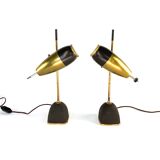 Oscar Torlasco, pair of table lamps modele 577, Lumi Milan, 1960