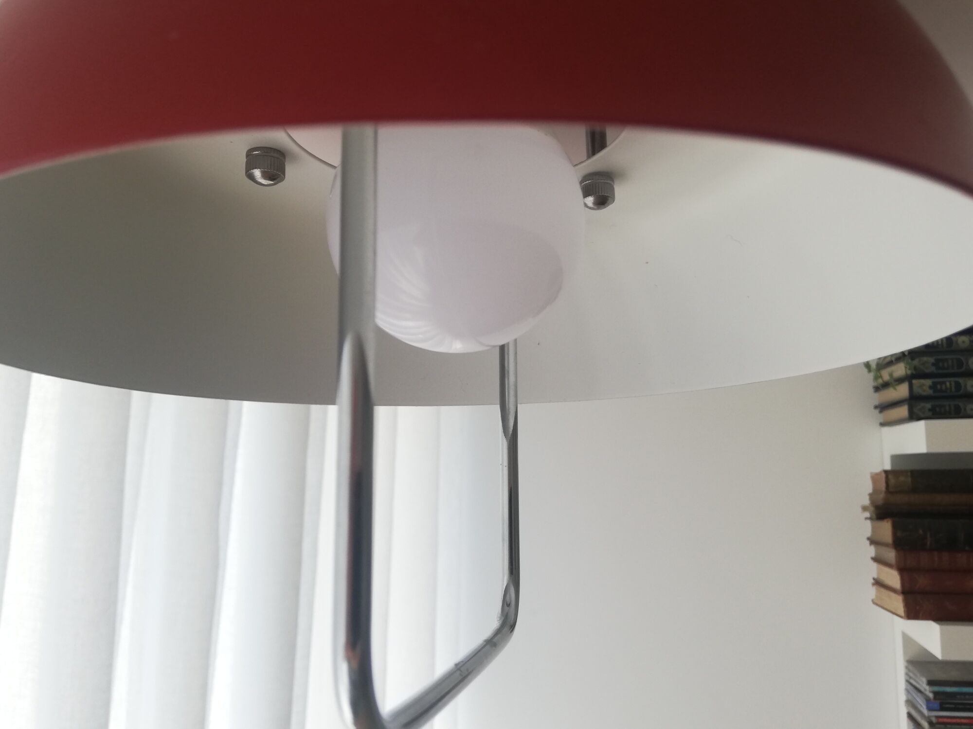 Red pull-down Scandinavian design ceiling lamp Berga by Markslöjd Sweden