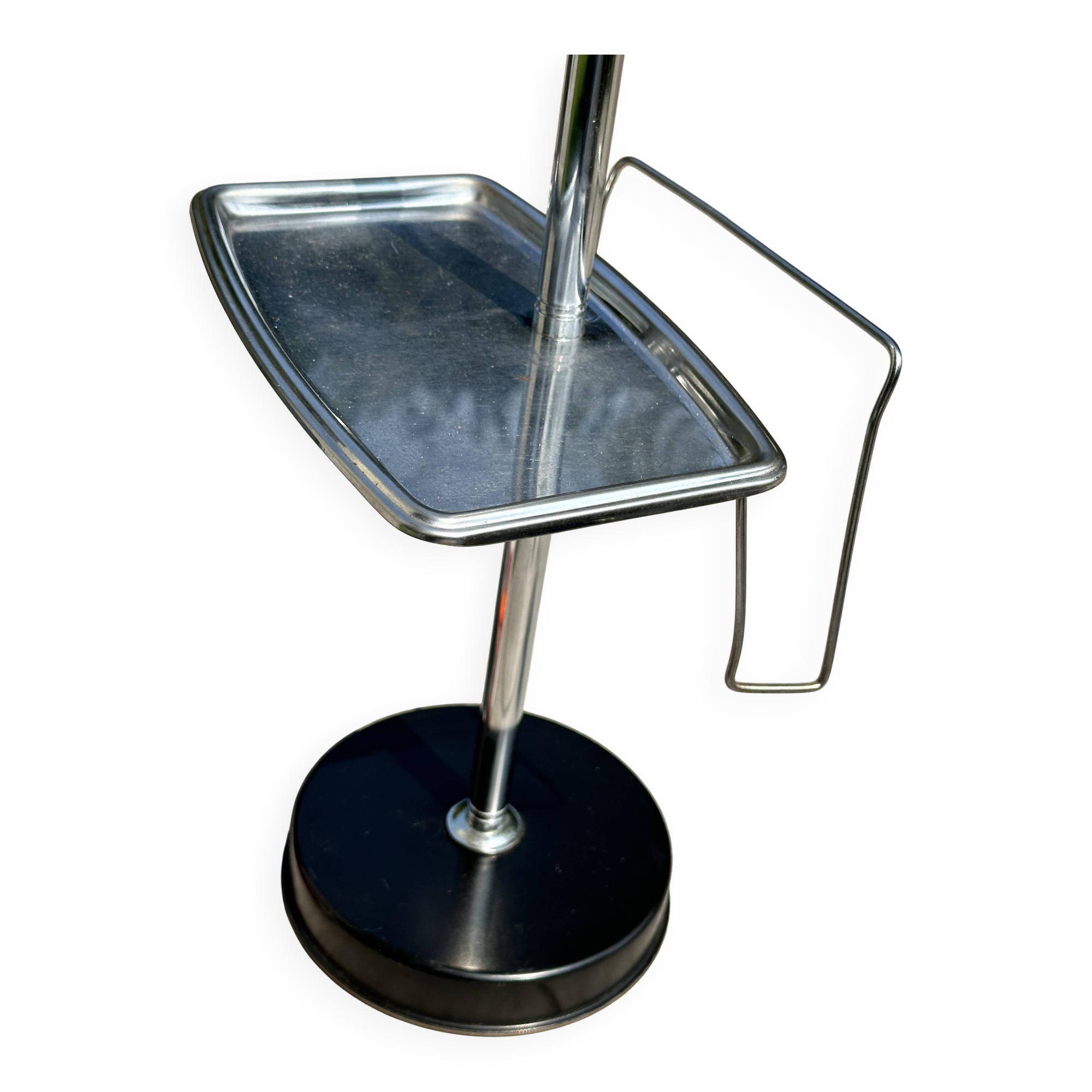 Cendrier sur Pied Vintage Années 70 - Tablette & Porte Revues/Journaux