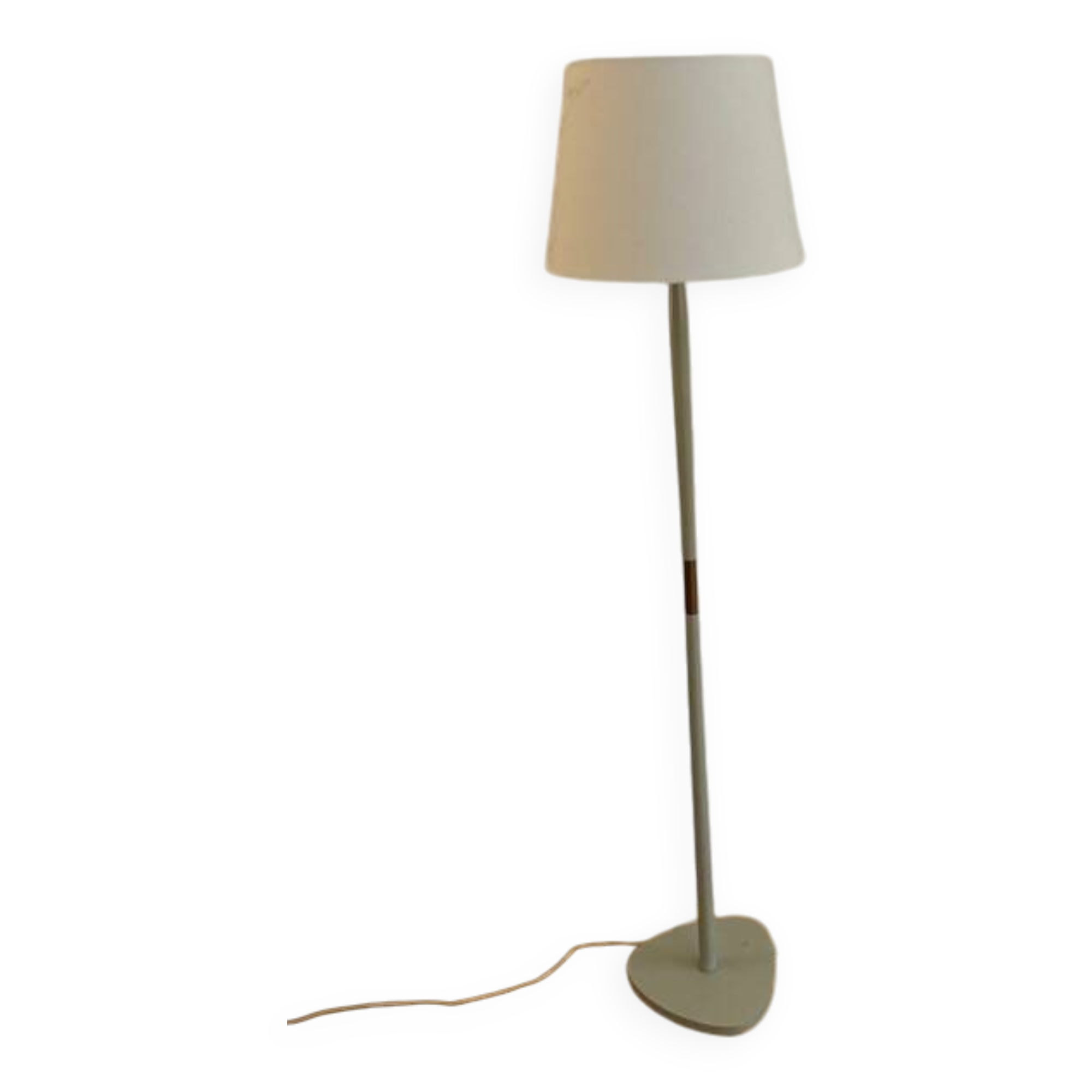 wooden and brass floor lamp - Sweden 50s/60s