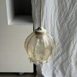 Suspension vintage en verre soufflé