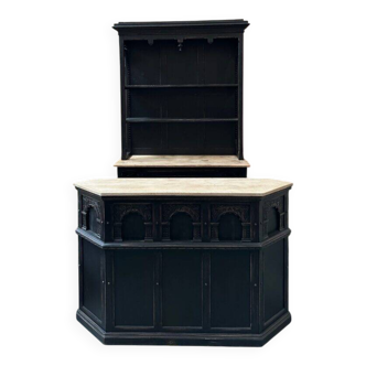 Patinated bar set from the early 20th century.