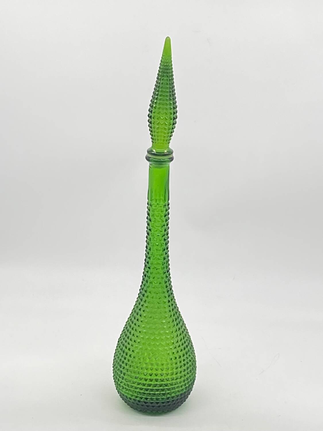 Empoli Italian Glass Carafe / Bottle, Vintage