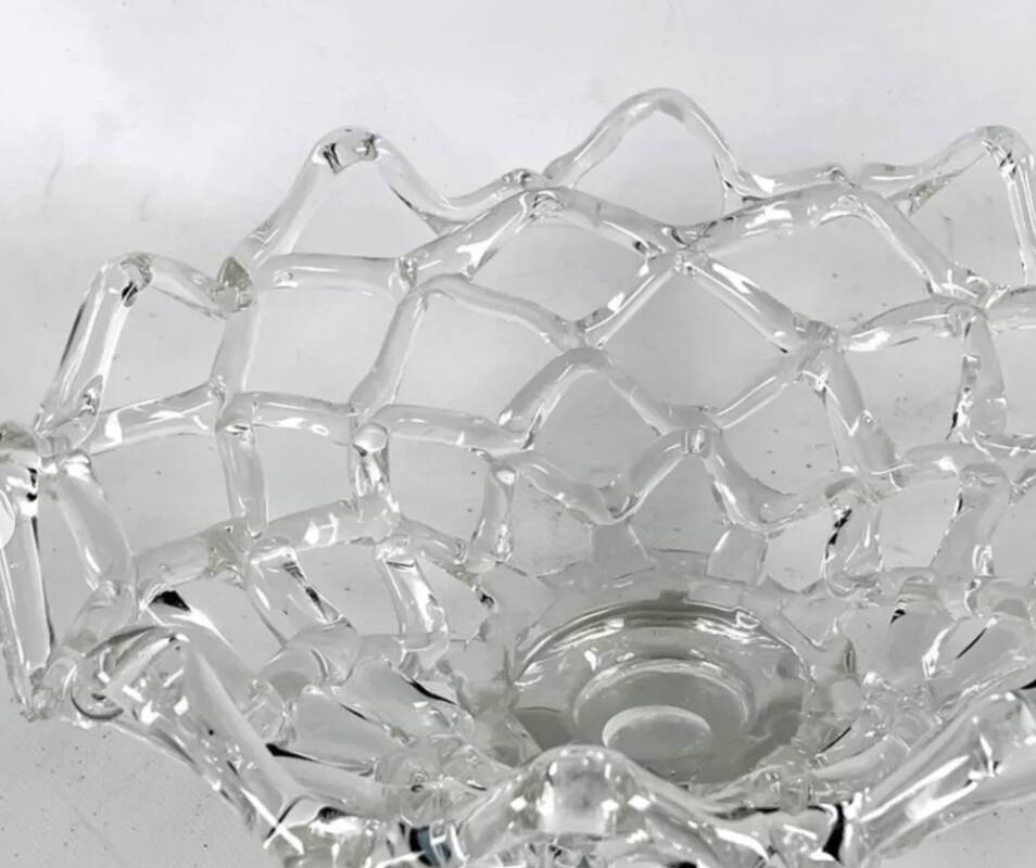 Art Deco, Barovier & Toso - Murano Intreccio glass centerpiece. 1940's