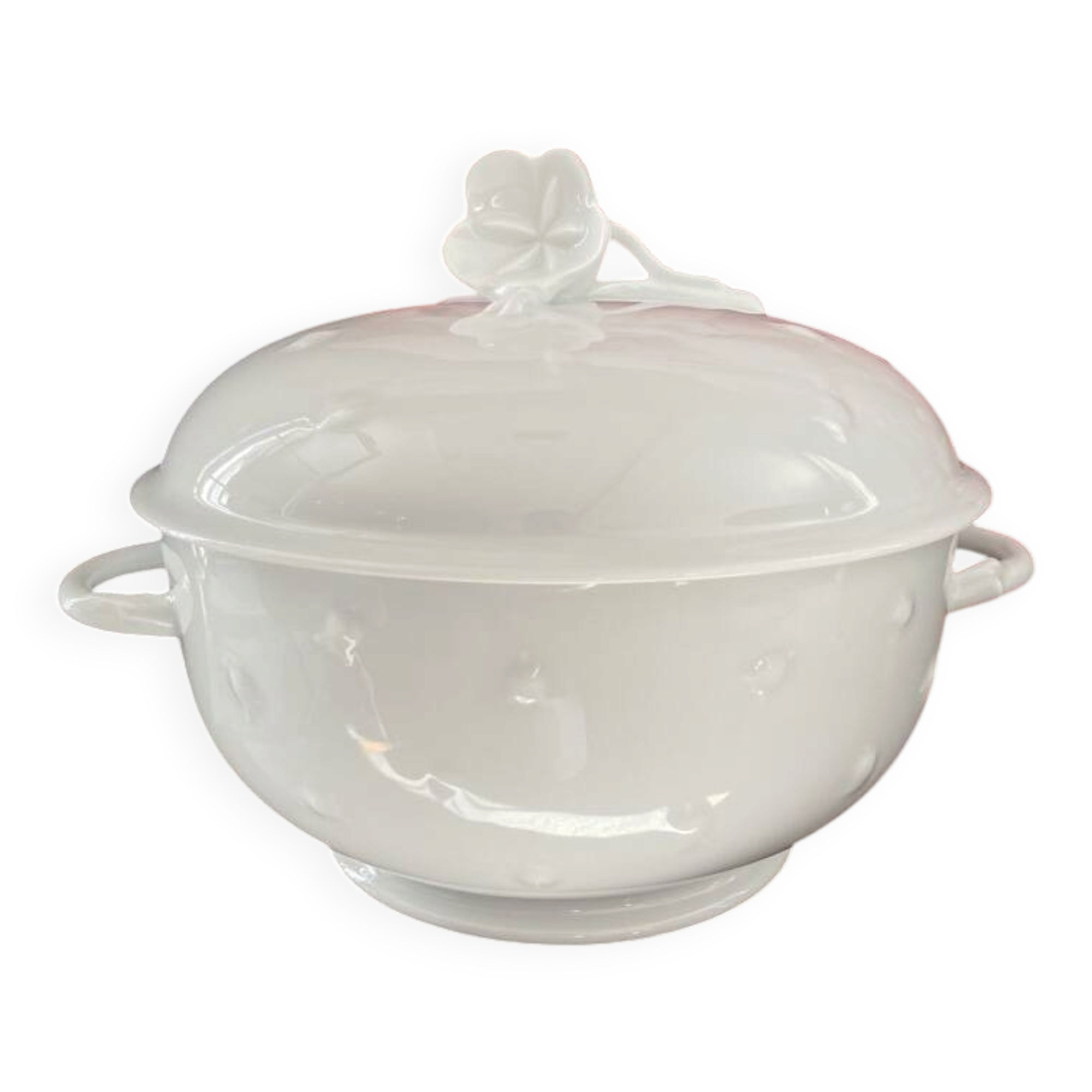 Lily of the Valley white soup tureen Lalique