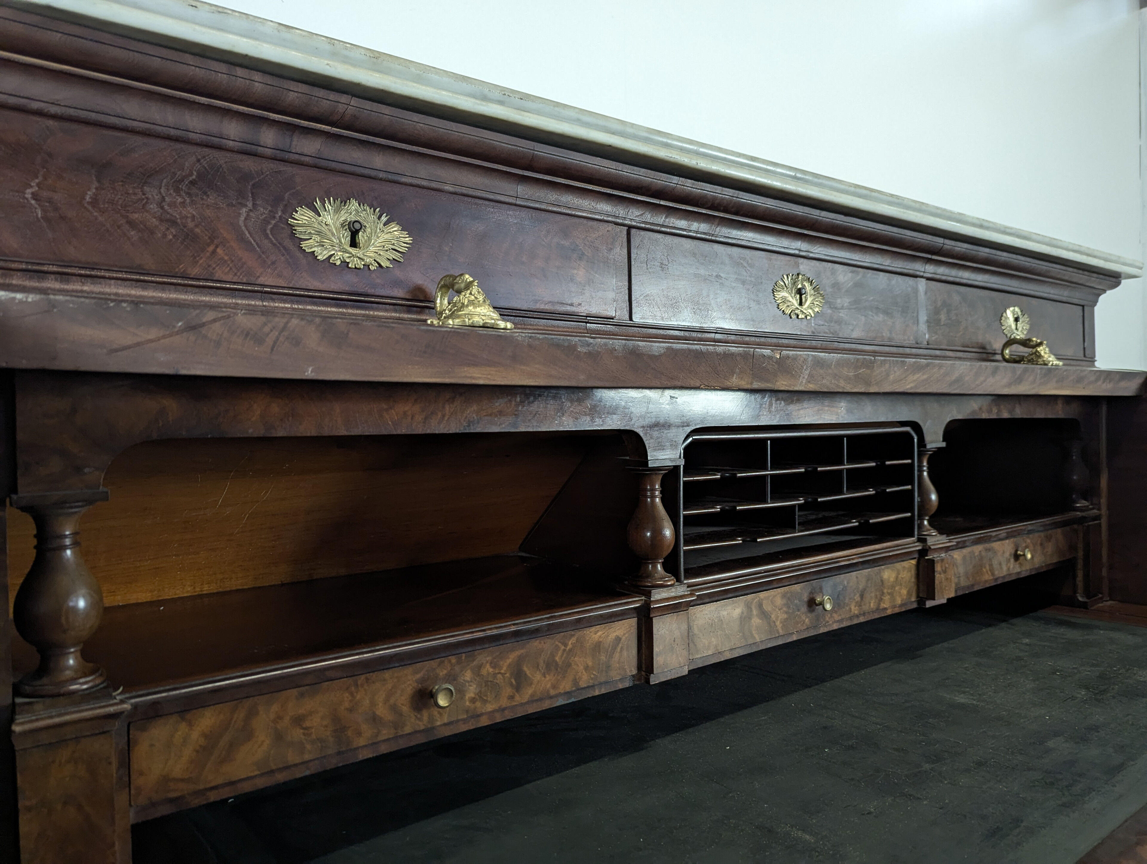 Bureau cylindre d'époque Empire