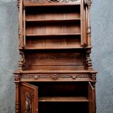 Buffet library of hunting lodge in solid oak around 1850