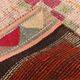 Tapis de couloir Oushak corail vintage, tapis turc ancien, 95x310 cm